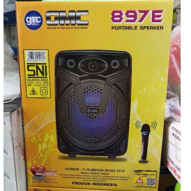 SPEAKER PORTABLE GMC 897E - SPEAKER BLUETOOTH - SPEKER - SPEKER AKTIF - SPEAKER PLUS MIC- SPEKER GMC