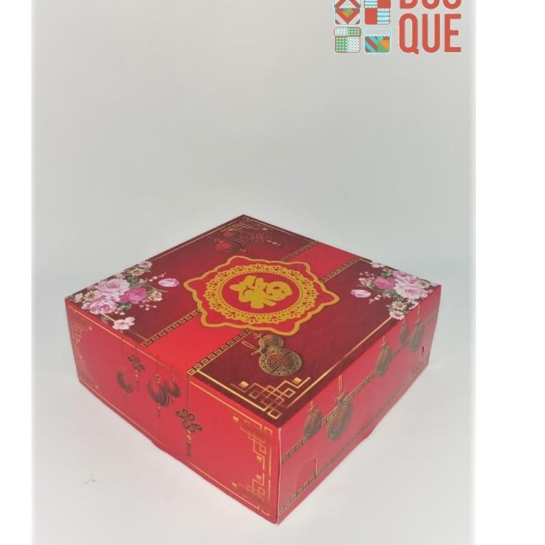[READY STOCK] DUS KOTAK BOX TART / CAKE IMLEK BUNGA 22x22x7.5(10Pcs)