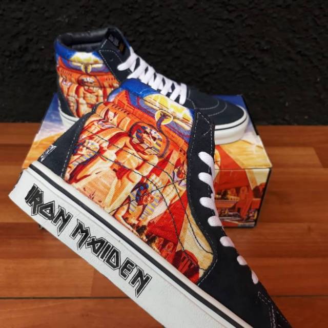 VANS SK8 HI IRON MAIDEN POWER SLAVE STV NAVY PREMIUM BNIB MADE IN CHINA Waffle ICC  40/41/42/43/44