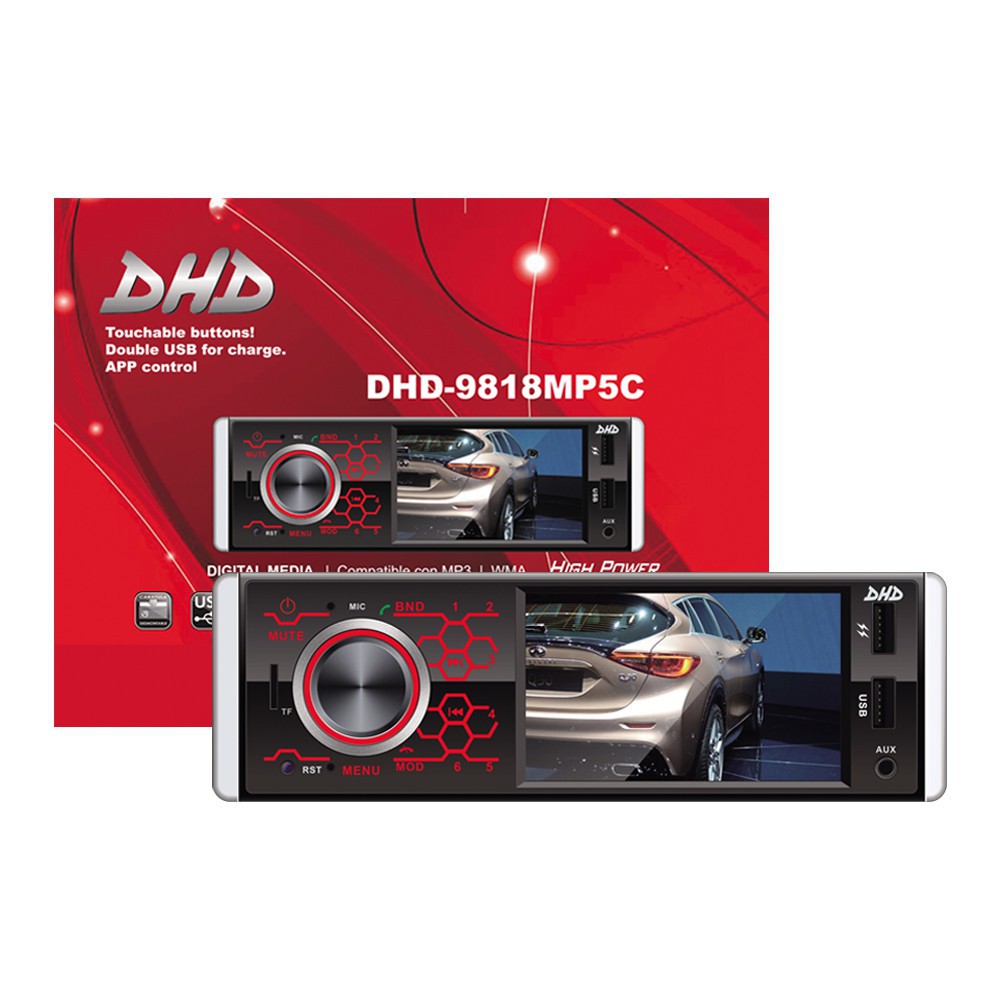 HEAD UNIT DHD 9818 MP5 TAPE MOBIL SINGLE DIN