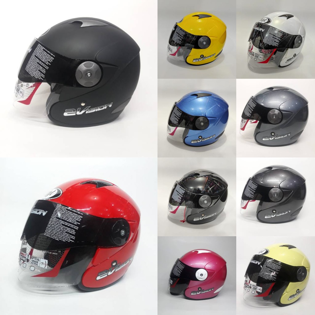 Helm KYT 2 vision ORIGINAL MURAH DOT dan SNI Helm indonesia
