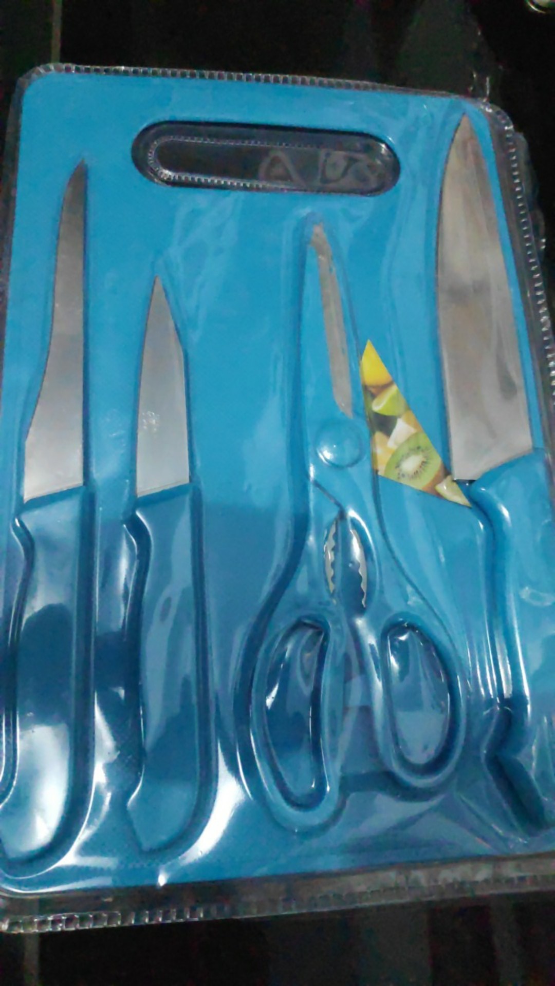 Pisau Set Gunting Talenan 5in1 Set Talenan Dapur Plus Pisau Dan Gunting Pisau + Gunting 5 In 1 Masak