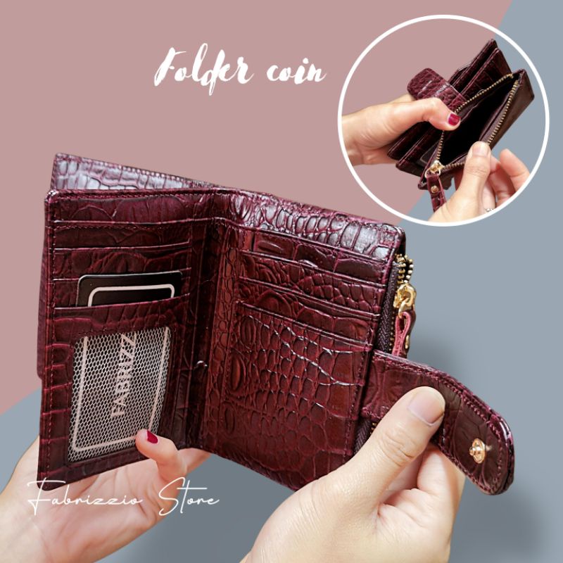 dompet cewek kulit / dompet wanita korea / dompet id card wanita