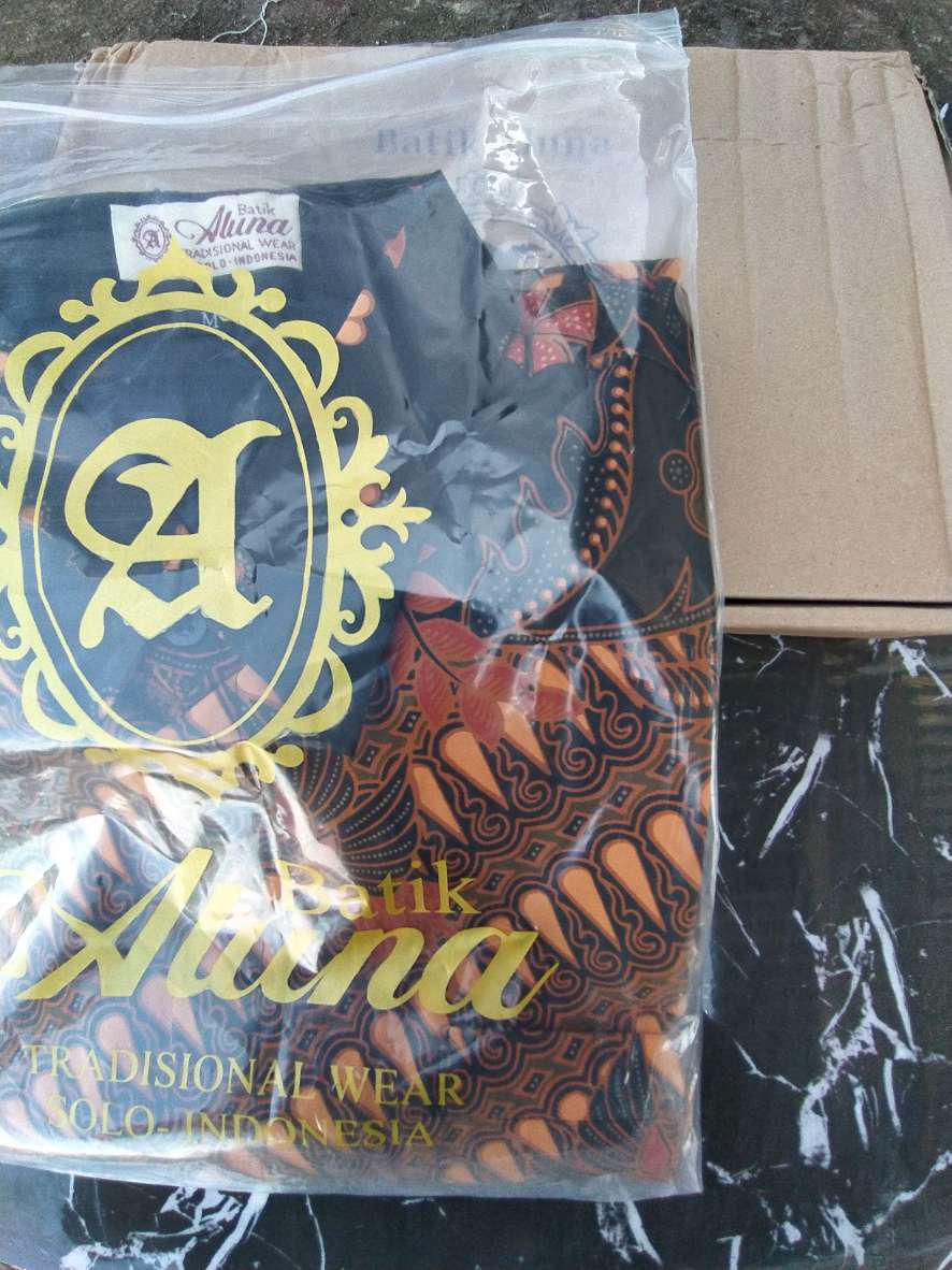 Baju Batik Pria Lengan Panjang Modern Limited Edition Batik Cowok Modern Premium Solo Aluna Gba 096