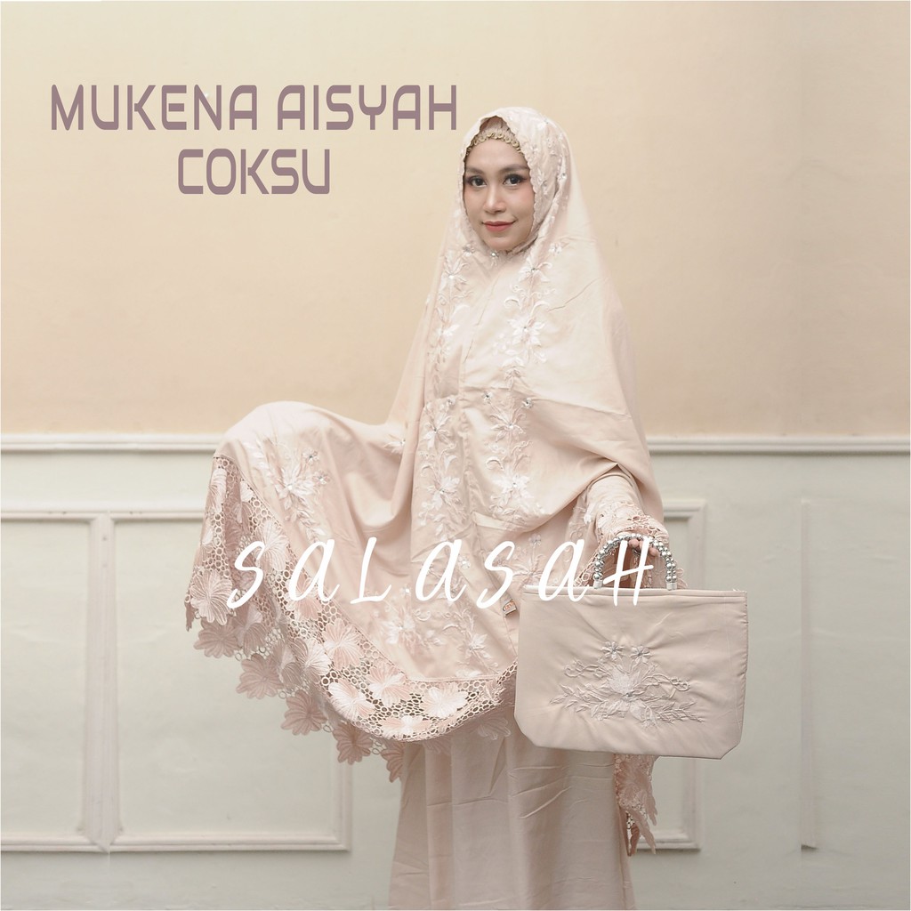 Mukna Brukat Renda Mewah Terbaru 2021 Mukena Aisyah Mewah  Mukena Dewasa