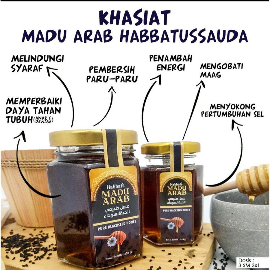 

Madu Arab Habbatussauda ISI 250 Gr