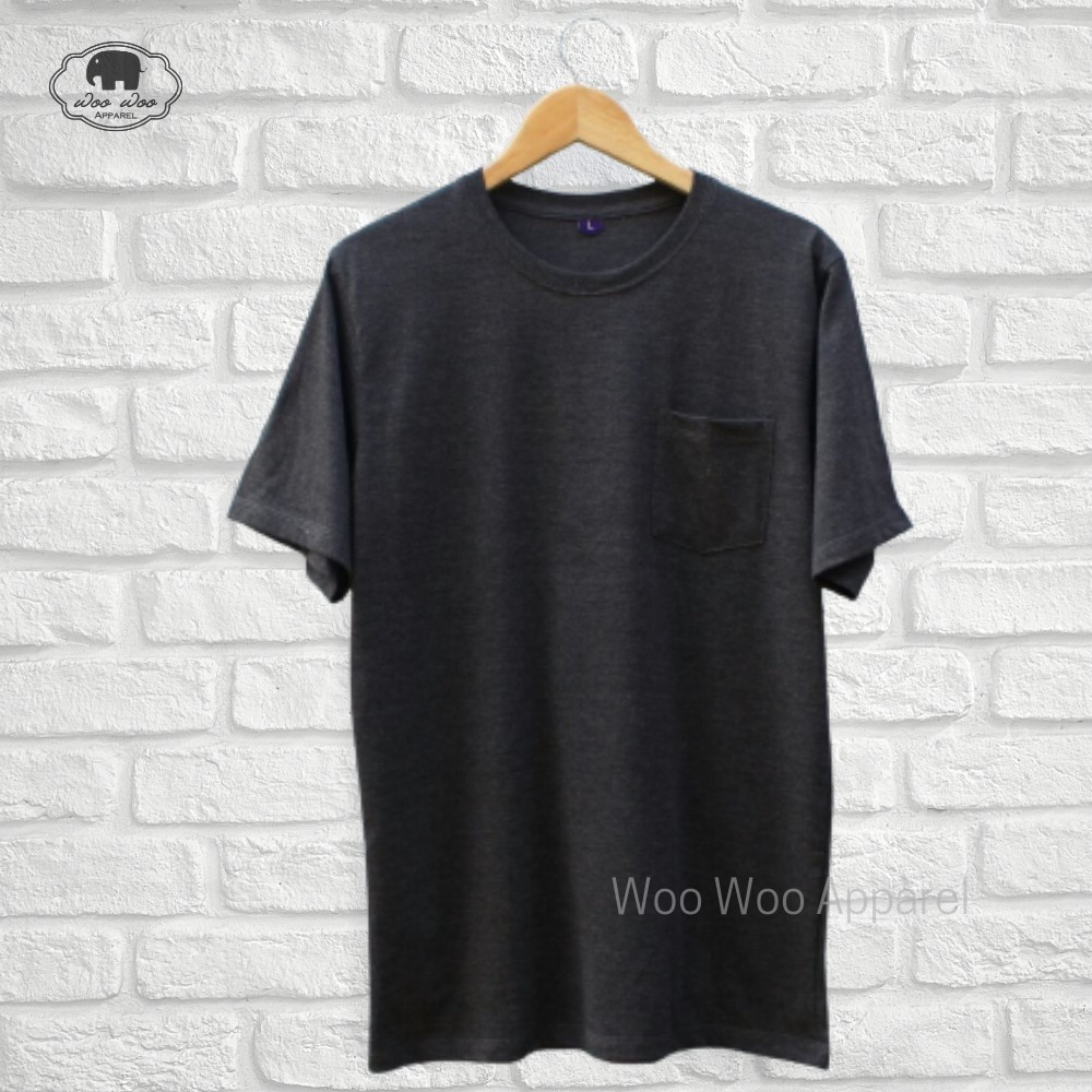 KAOS POLOS KANTONG DEPAN