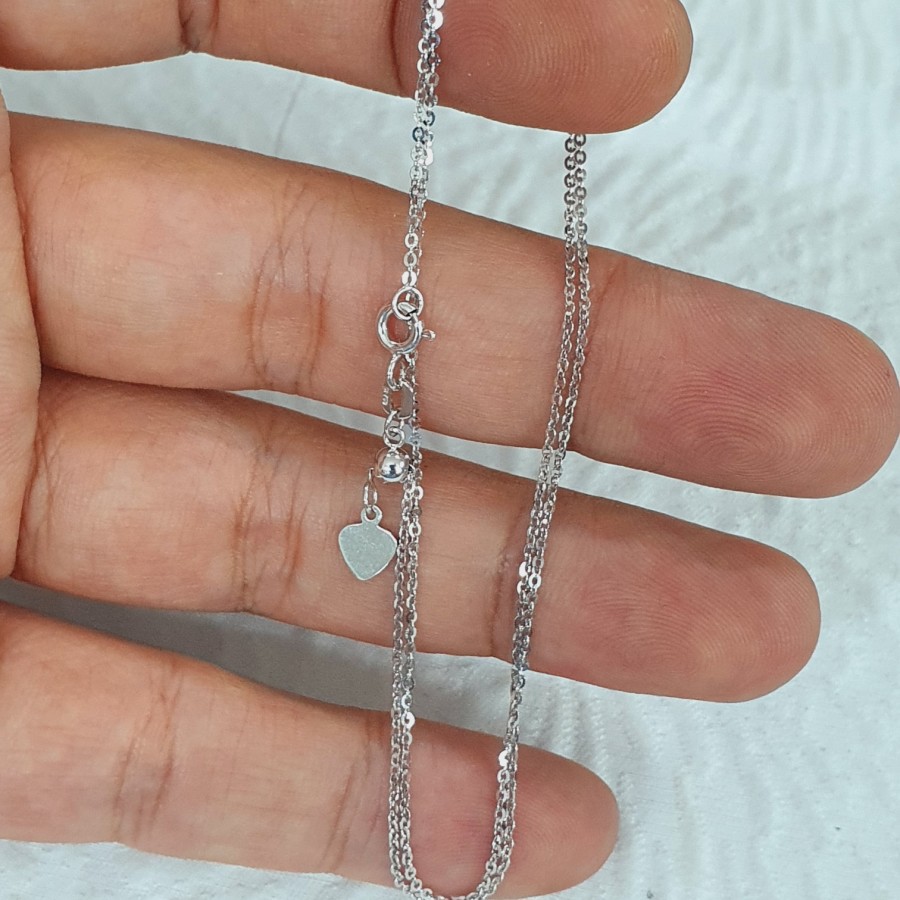 kalung trixie serut putih emas 75% 750 75 % sistem serut