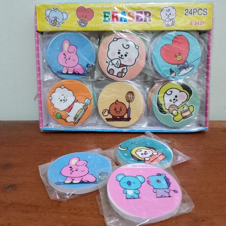 1 Pcs Penghapus Pensil Lucu Imut Motif BTS / BT21