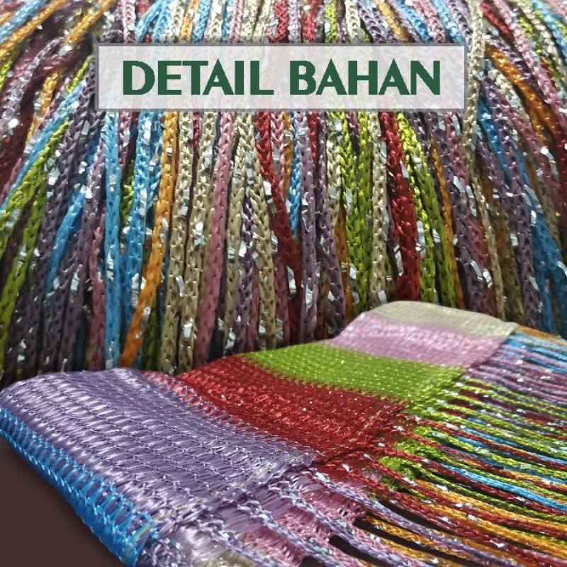 (ACEH)unik/Tirai benang gliter pelangi