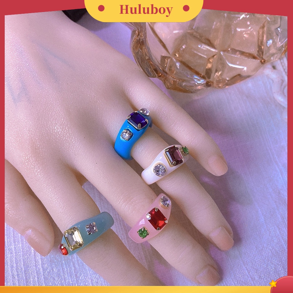 Hu Hu Hu Hu Hu Alat Bantu Pasang Kacamata♡ 1 Set Cincin Berlian Imitasi Bahan Akrilik Ramah Kulit Anti Gores Untuk Harian