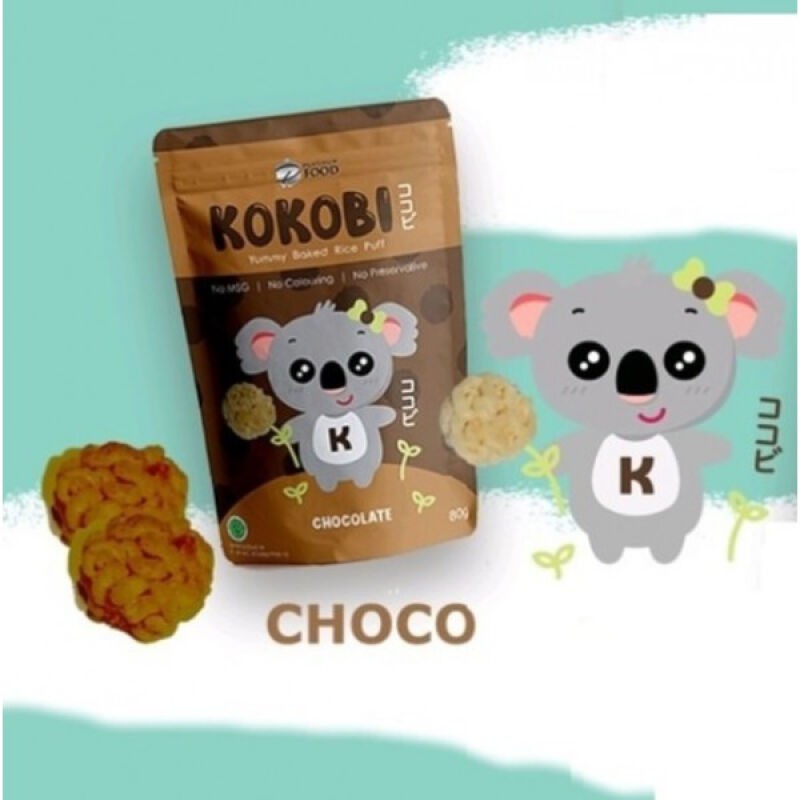 Abe Food Kokobi Yummy Baked Rice Puff Snack Anak NO MSG - 80gr (Ready Varian Rasa)