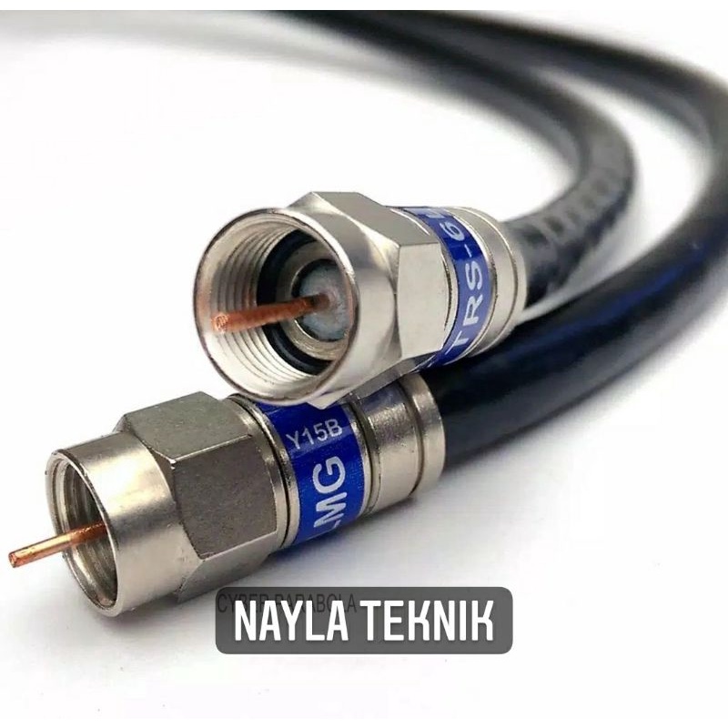 KABEL COAXIAL RG6 BELDEN DENGAN KONEKTOR BELDEN BIRU