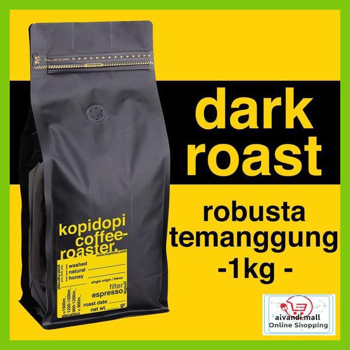 

57Ryr66- Kopi Robusta Temanggung Dark Roast 1 Kg 1Kg - Biji Utuh T7Tfhty-