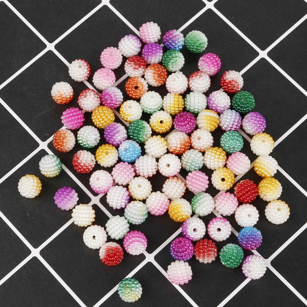 10 Mm Campuran Warna Cemerlang 50 Pcs Plastik ABS Manik-manik Mutiara Imitasi 1.5 Mm Lubang Temuan Perhiasan DIY Fashion Perhiasan Membuat