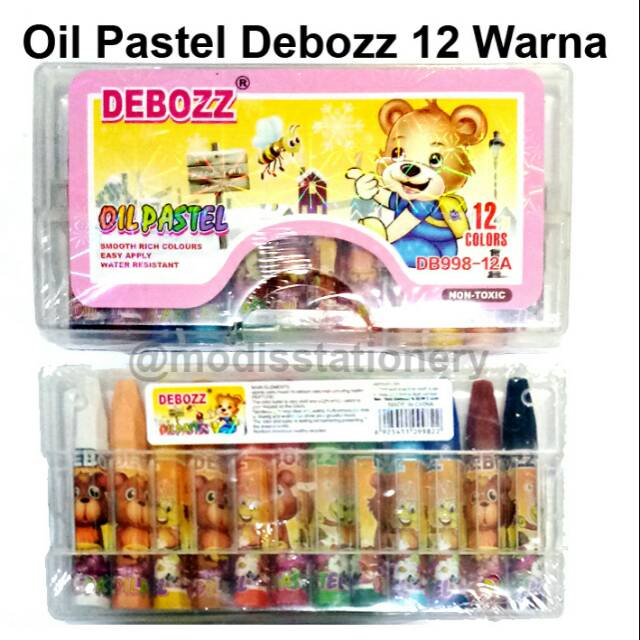 

Crayon oil pastels debozz 12 warna