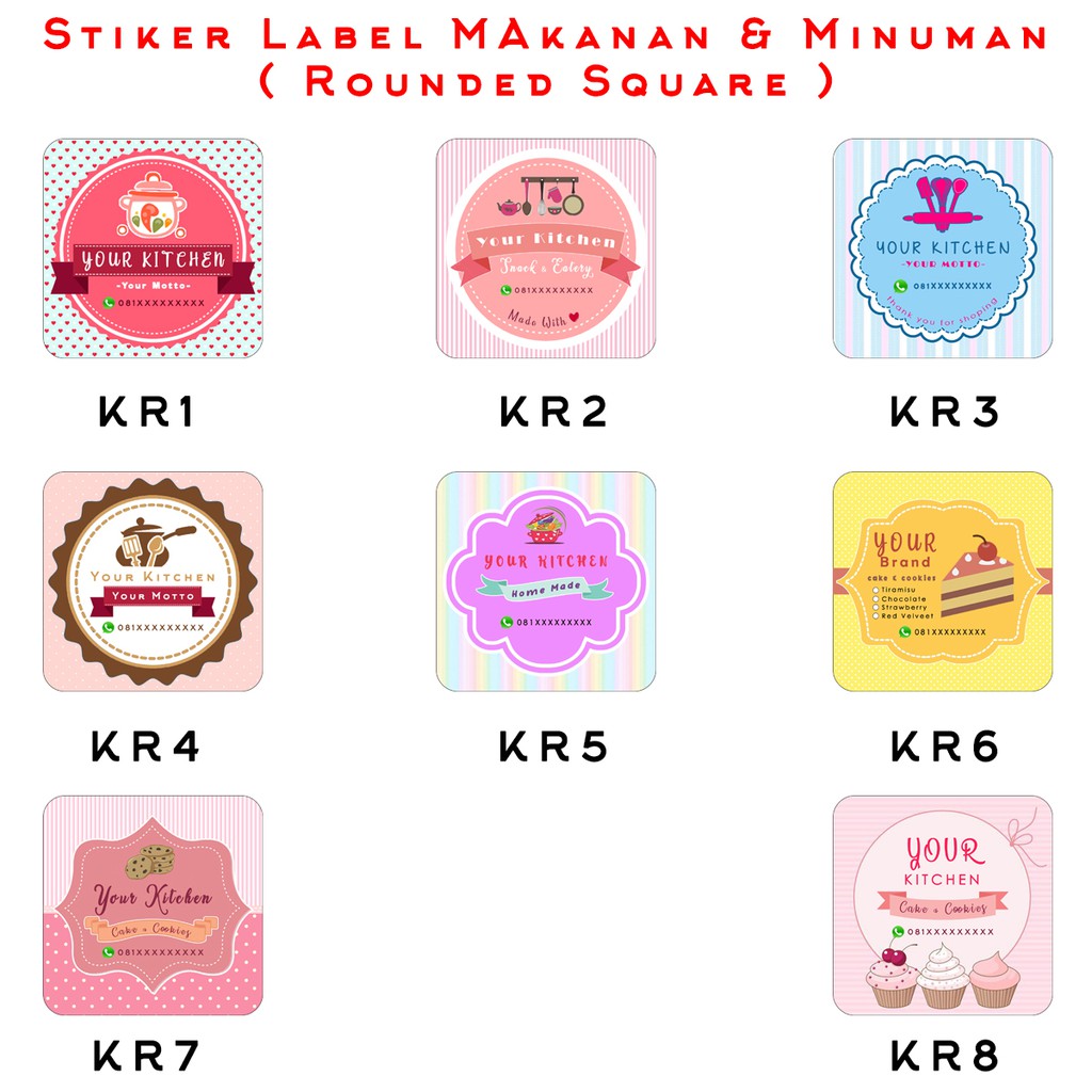 

STIKER LABEL KOTAK / PERSEGI ROUNDED MINUMAN MAKANAN - PRODUK KEMASAN MURAH