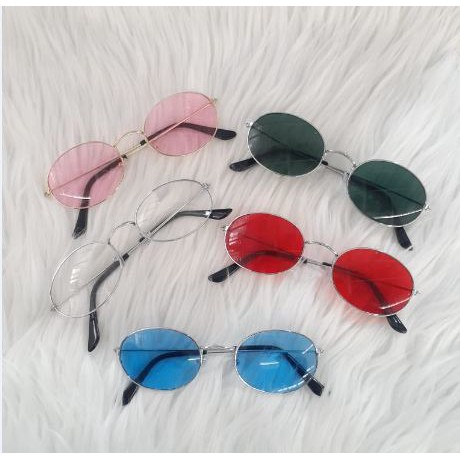 (COD) Kacamata Sunglasses Frame Metal Kecil Gaya Vintage Pria Wanita MALL SHOPPING