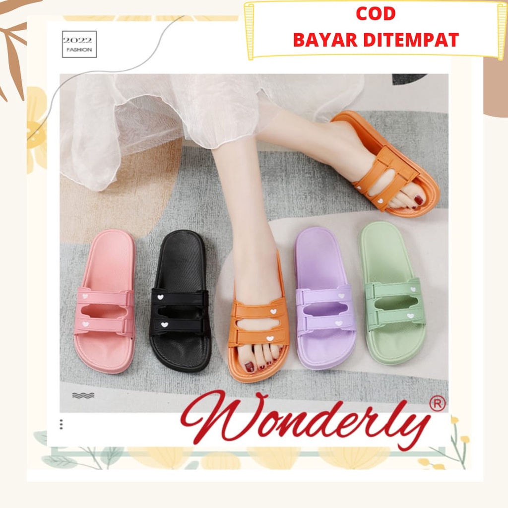 Sendal Jelly Sandal Wanita Rumahan Sandal Selop Sendal Wanita Flat | V202-55