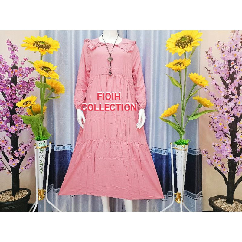 midi dres bahan rayon premium random