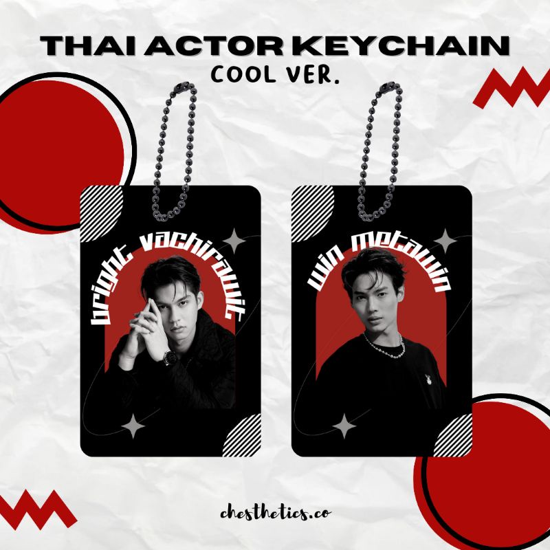 Keychain Aktor Thailand GMMTV Tay New TayNew Bright Win BrightWin Mew Gulf MewGulf Ohm Nanon OhmNon