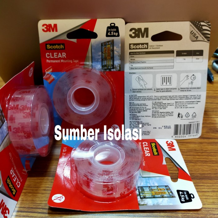 

Murah Double Tape Bening 3M 4010C Usa Mounting Tape Clear Ukuran 21Mmx 2Mtr Murah