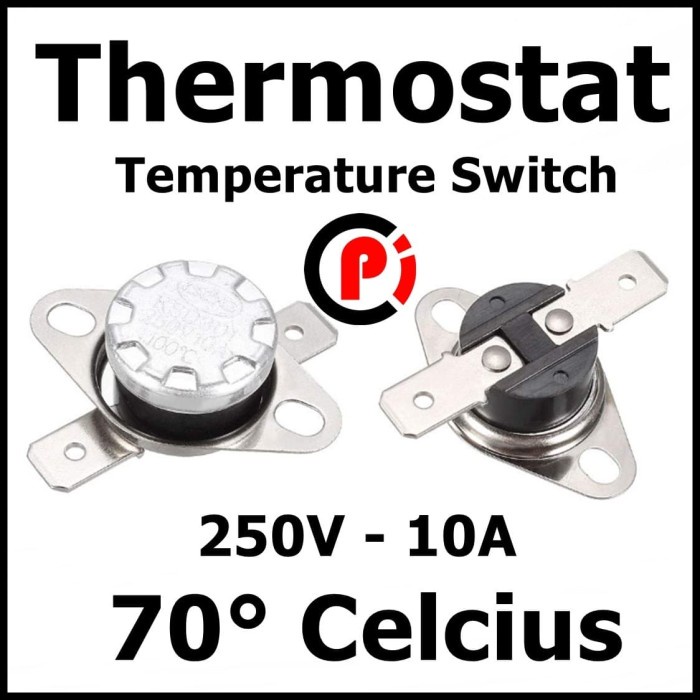 Thermostat Sensor Panas Pengatur Panas 70 Drajat Celcius