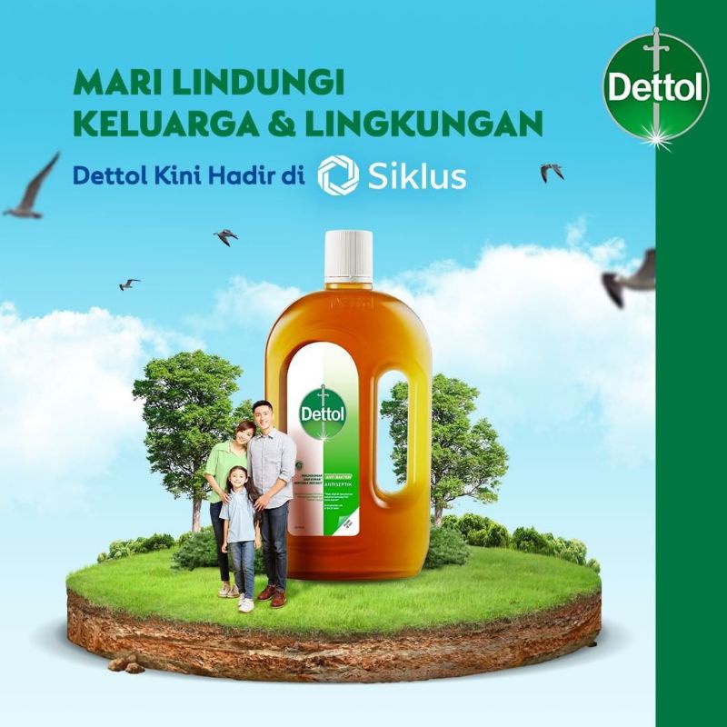 DETTOL ANTISEPTIK CAIR - PEMBUNUH KUMAN BAKTERI PENYEBAB PENYAKIT DETOL