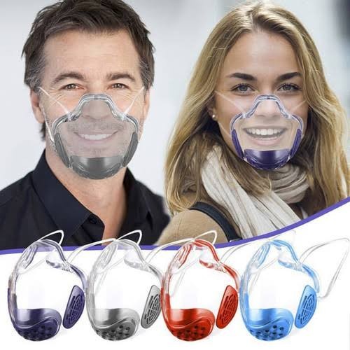 Masker transparan masker bening premium face shield akrilik new mode