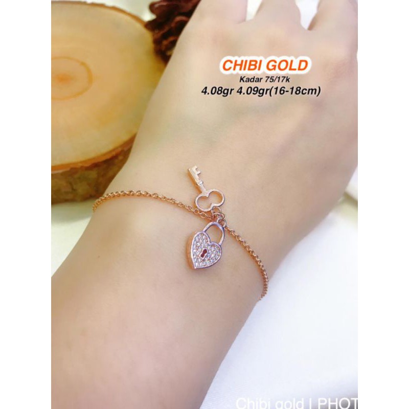 CHIBIGOLD - Gelang tangan emas asli gembok 75408409 #chibigold