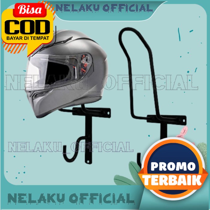 NELAKU NEW MODEL GANTUNGAN HELM / RAK GANTUNG JAKET DAN HELM / RAK DINDING