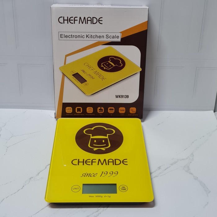 chefmade electronic kitchen scale wk9139 / timbangan dapur digital / baking glass scale