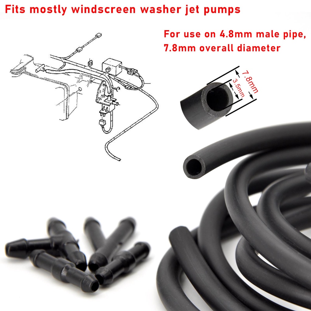 2pcs Nozzle Jet Spray Wiper Kaca Depan Mobil Universal Untuk Lengan Jet Spray 8mm 9mm