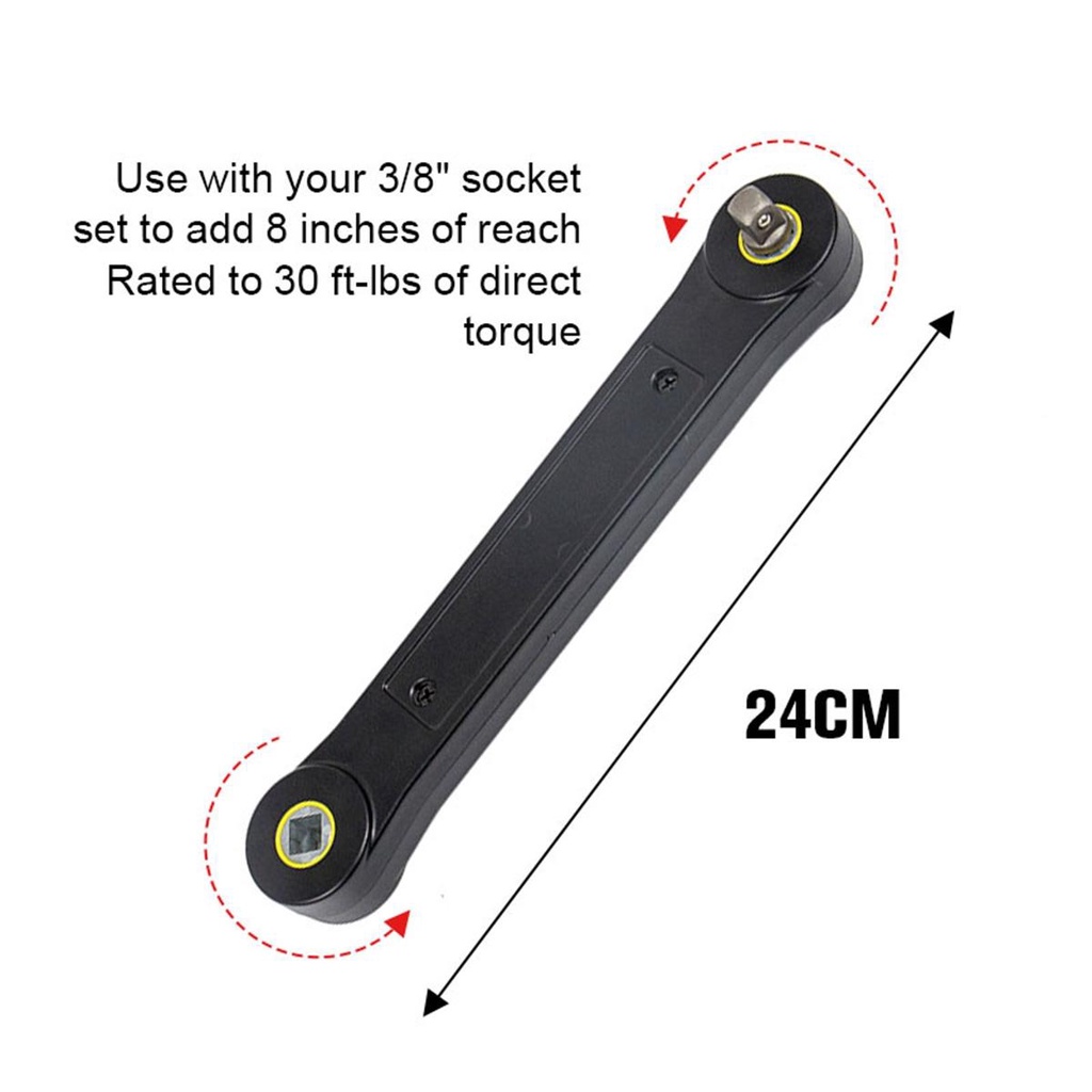 Quinton Extension Wrench Suku Cadang Pengganti Otomatis Kendaraan 3per8 &quot;Universal Adjustable Otomotif Socket Ratchet