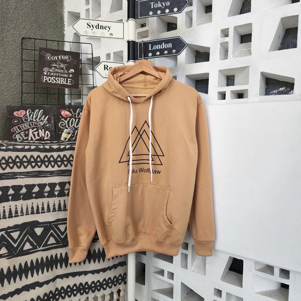 Zanah Style Wanita Terbaru Polu Triangle Hoodie Bahan Pleece Korean Style