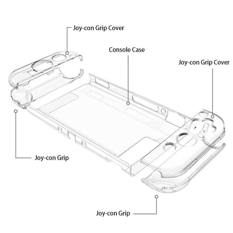 Hard Case Bahan PC Transparan Untuk Konsol Nintendo Switch