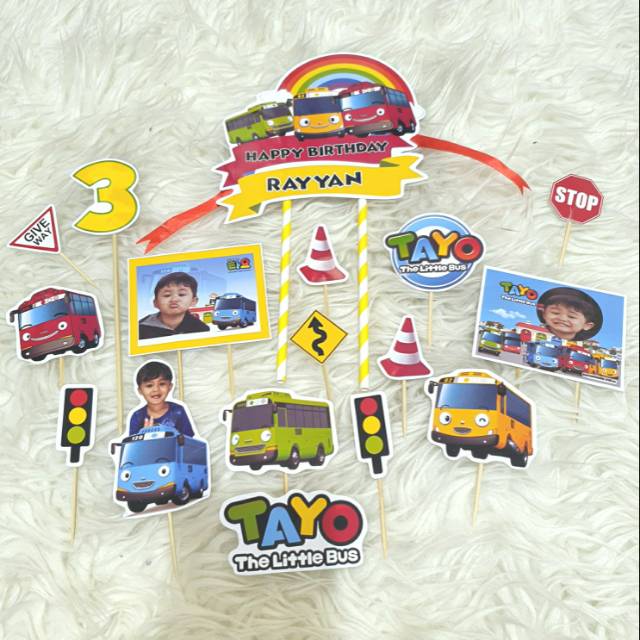 Topper cake tayo custom foto