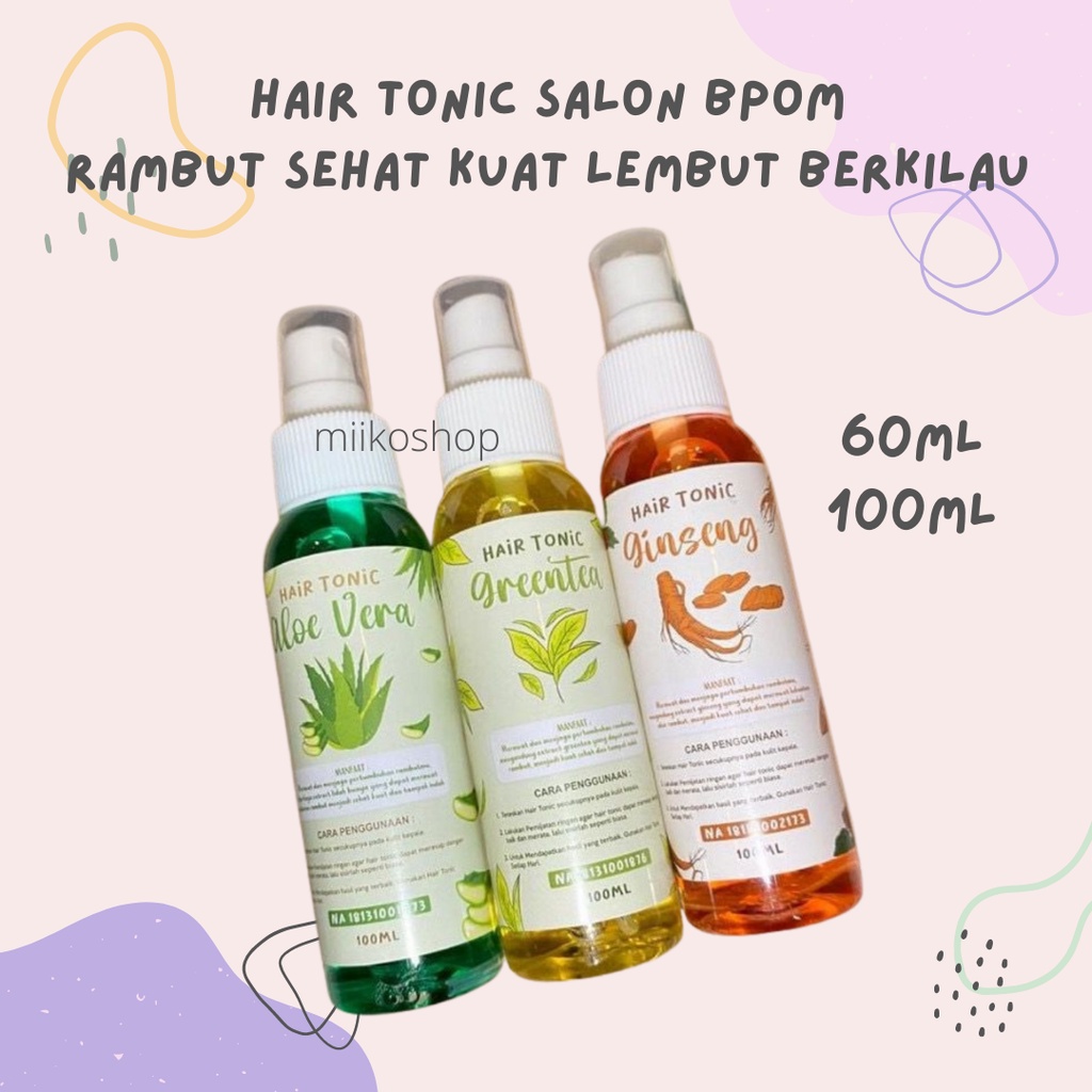 [FREE SHOWER CAP] HAIR TONIC ALA SALON 100ML / HAIR TONIC MURAH / VITAMIN RAMBUT