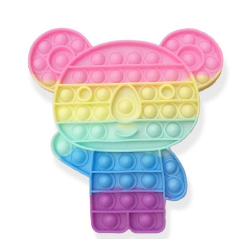 POP IT RAINBOW FIDGET TOYS Mainan Anak Edukasi Murah Pop Its Unicorn New Fidget Push Bubble Kids Kid-BT21 KOYA RAINBOW