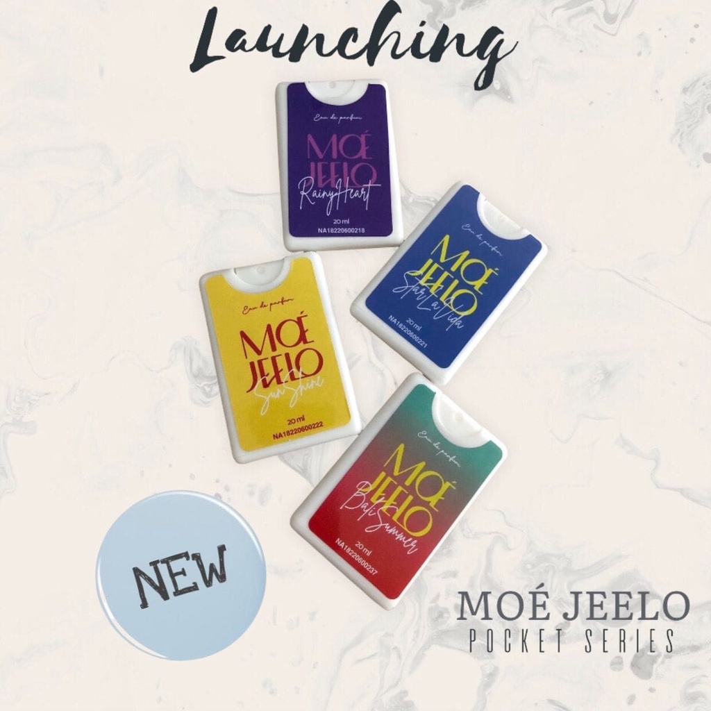 Moe Jeelo Parfume Pocket 20ml Kemasan Baru Pocket / Ukuran Travel size / Wangi Tahan Lama / skincare
