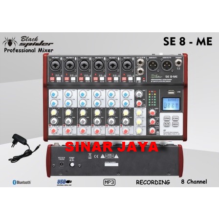 Audio Mixer Black Spider SE8 - ME (8 Channel)