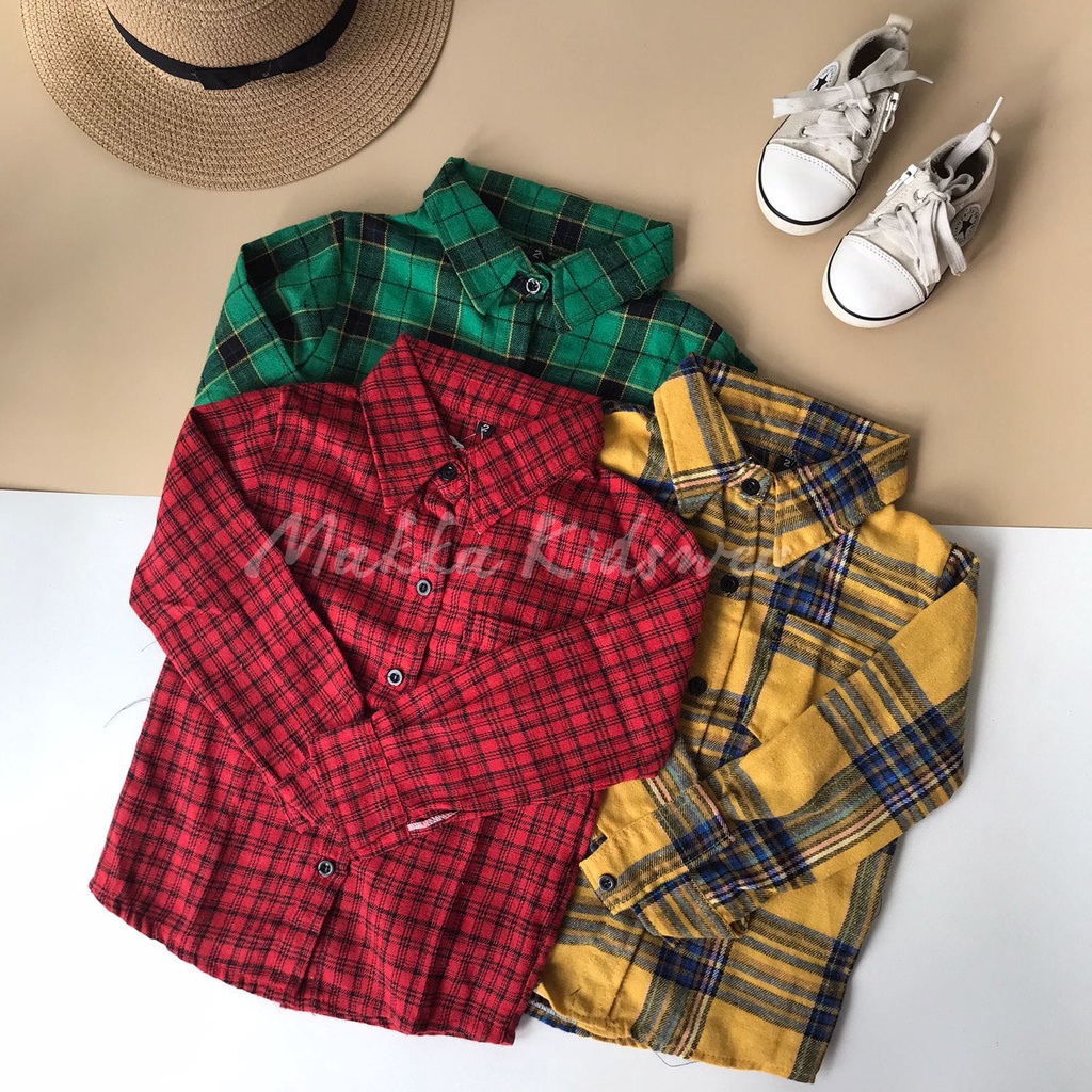 KEMEJA FLANEL ANAK UNISEX (1-4 TAHUN)