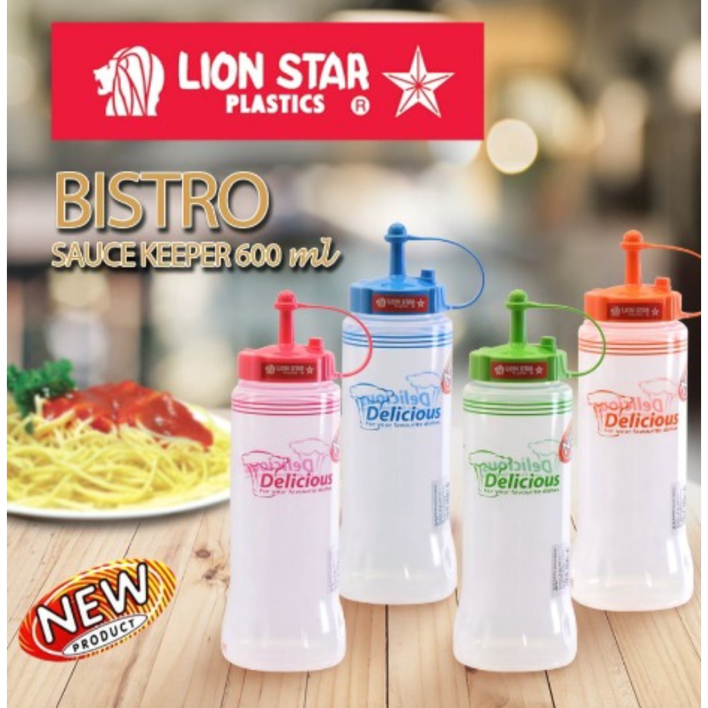 Botol kecap saos sambal plastik LION STAR  depot resto higienis