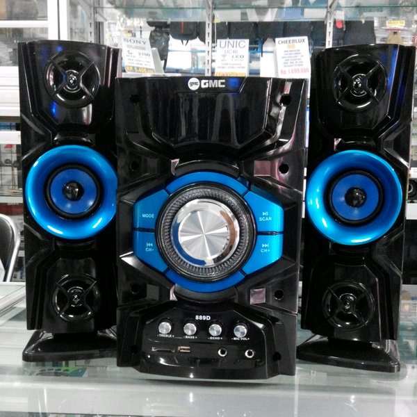 Speaker Aktif Bluetooth GMC 889 D ORIGINAL FREE MIC KARAOKE PROMO MANTAP