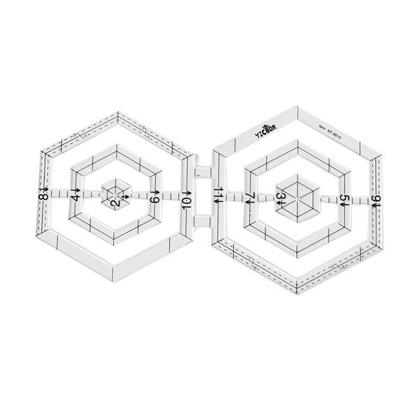 

Penggaris Jahit Menjahit dan Quilting - Quilting Ruler - Patchwork Ruler Model Hexagonal Segi 6