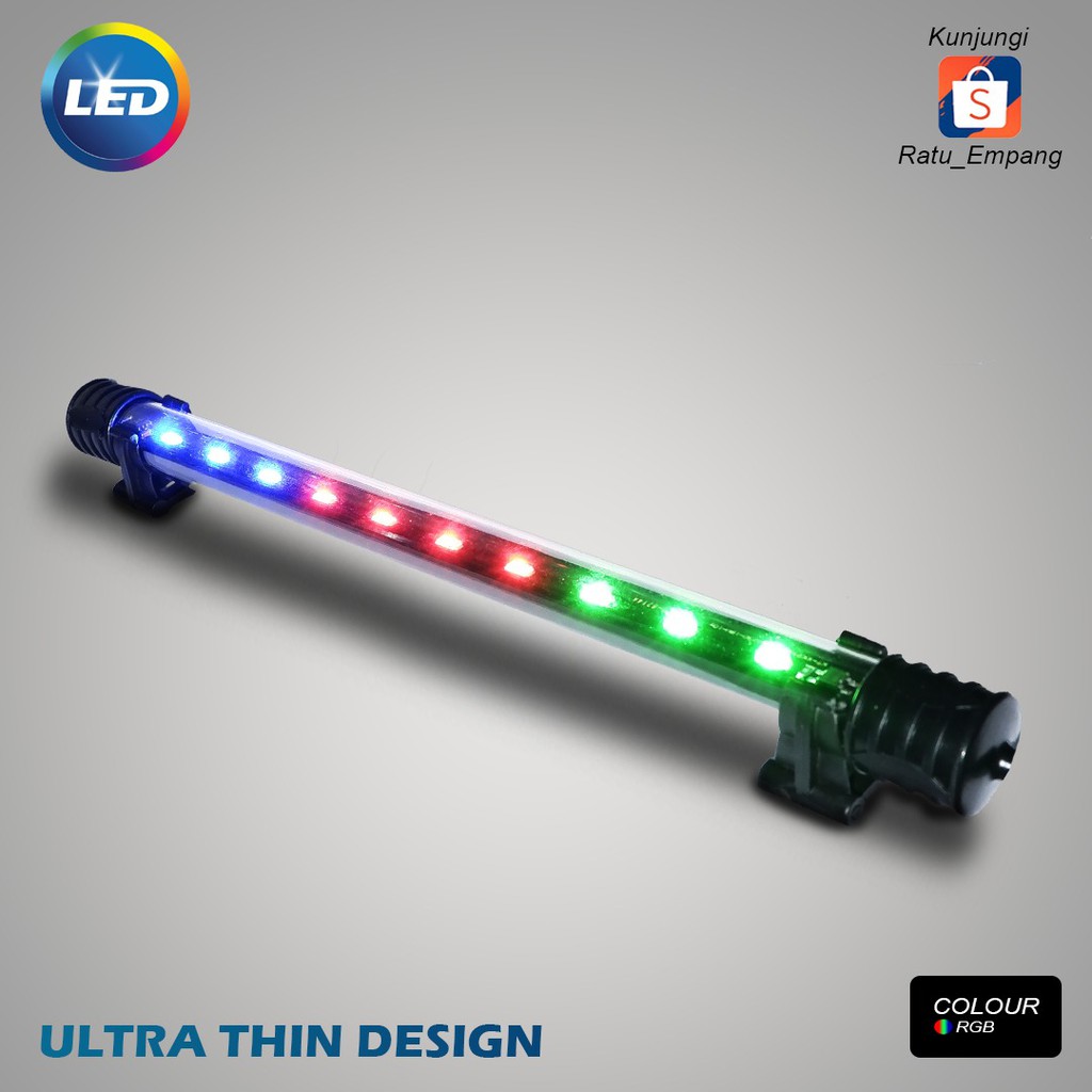 LAMPU LED CELUP AQUARIUM 40 CM WARNA MERAH HIJAU BIRU  / LAMPU AQUASCAPE / LAMPU AKUARIUM / LAMPUI I