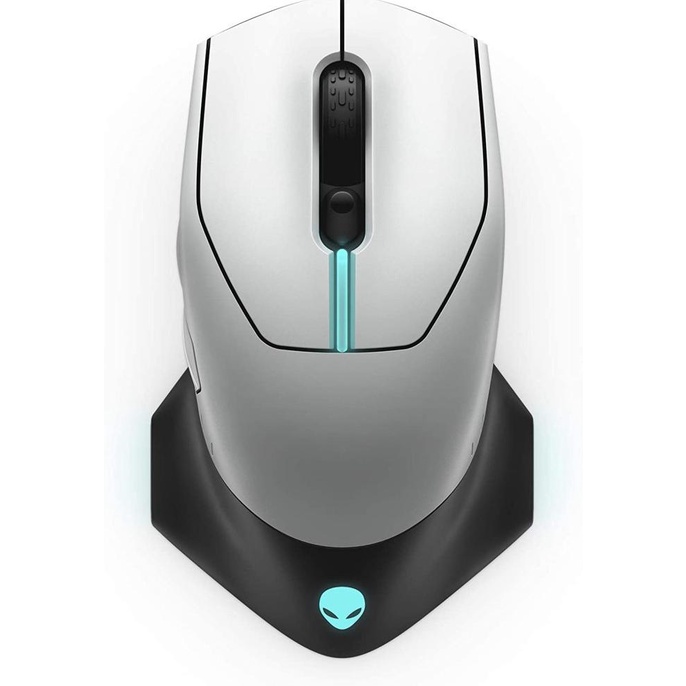 sale Alienware 610M AW610M Wired/Wireless Gaming Mouse Lunar Light Silver terlaris