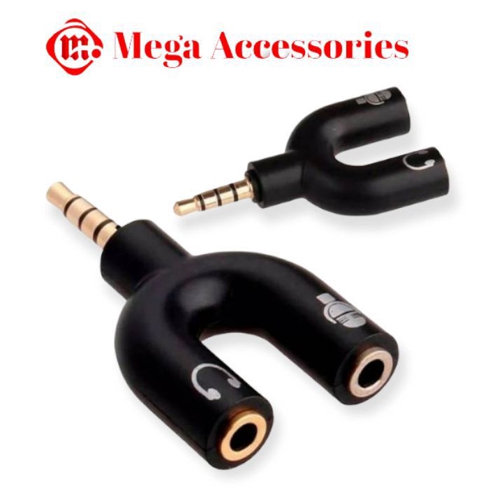Splitter jack audio headset mic audio