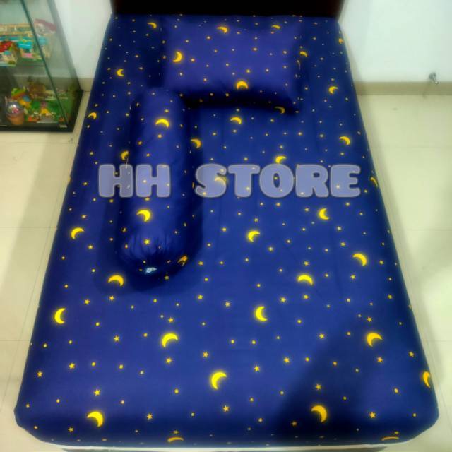 Urung Sarung Kasur Busa Sprei Resleting No 3 Uk 120x200x15 / 120x200x20 cm Set Sarung Bantal dan Guling