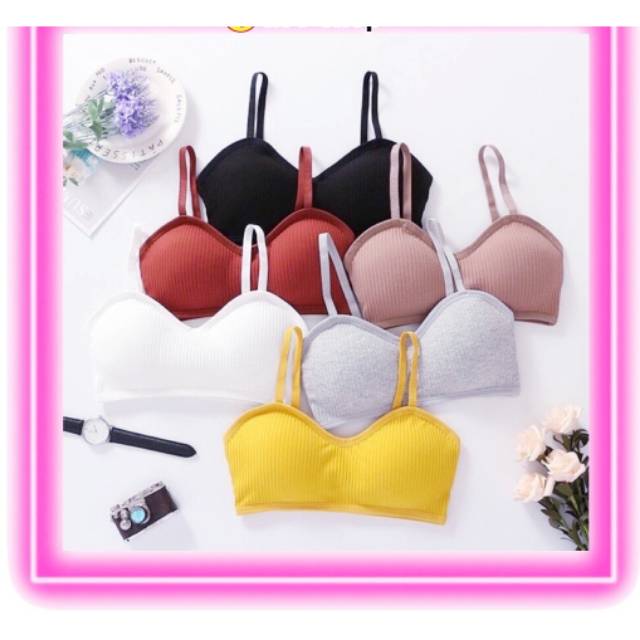 COD/bh/Bra Wanita Tanpa Kawat Bahan Halus Pakaian Dalam bralette Push Up Elastis Sexy deng